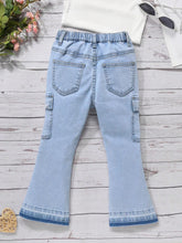 Young Girl Casual Daily Comfortable Workwear Flared Jeans